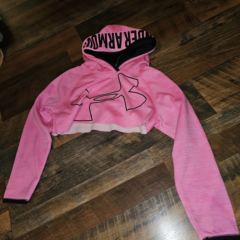 Under Armour Pink Cropped Hoodie